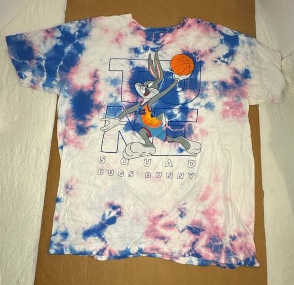 Space Jam A New Legacy Tune Squad Bugs Bunny Tie Dye Graphic T-Shirt L